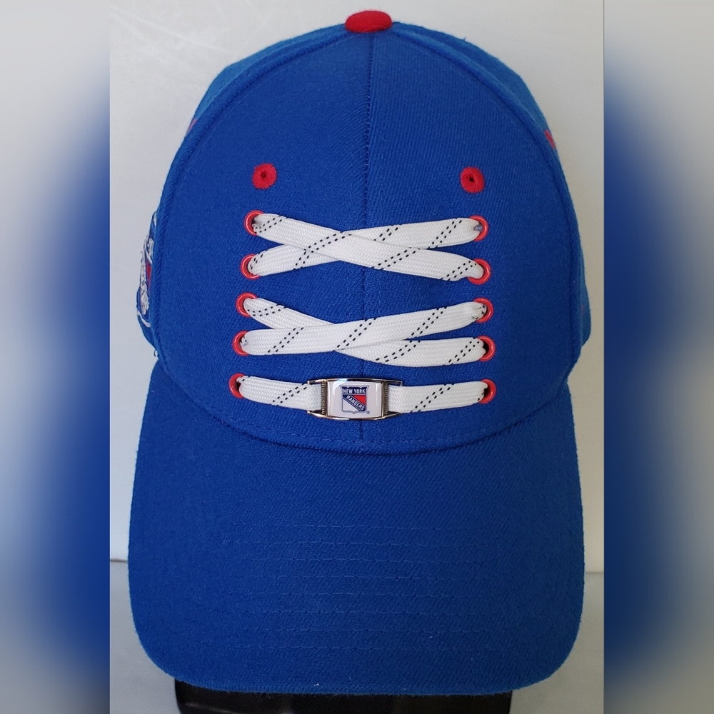 Zephyr Lacer NHL NY Rangers Hat Cap Hockey Lace Emblem READ - Size M/L - EUC